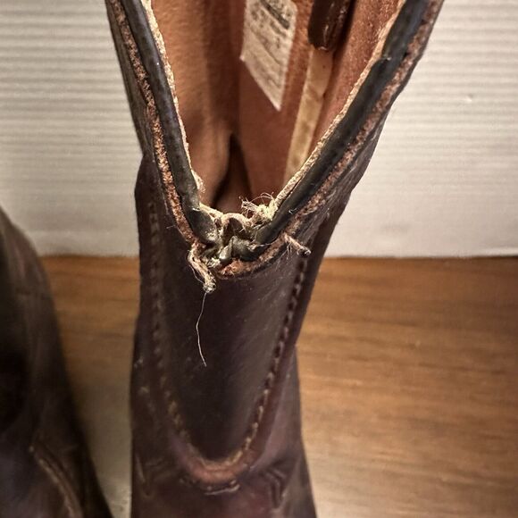 Double H Men Brown Work Western Boots Pull-On Rugged Style Sz 9 D Rubber Botton main image 8